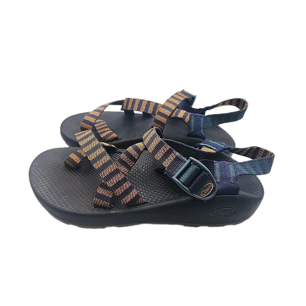 Chaco Sandals Men's Blue And Gold Size 10 Hiking Outdoors Casual Comfort